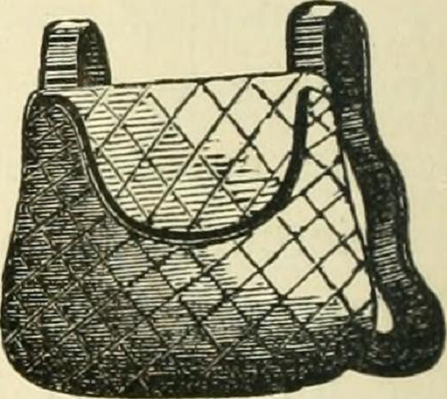 An ancient courier satchel 'Image from page 299 of "Indo-Aryans: contributions towards the elucidation of their ancient and mediaeval history" (1881) ' (http://goo.gl/kagubw) by Internet Archive Book Images (http://goo.gl/Q3S3l0) is licensed by CC BY 4.0 (http://creativecommons.org/licenses/by/4.0/) 